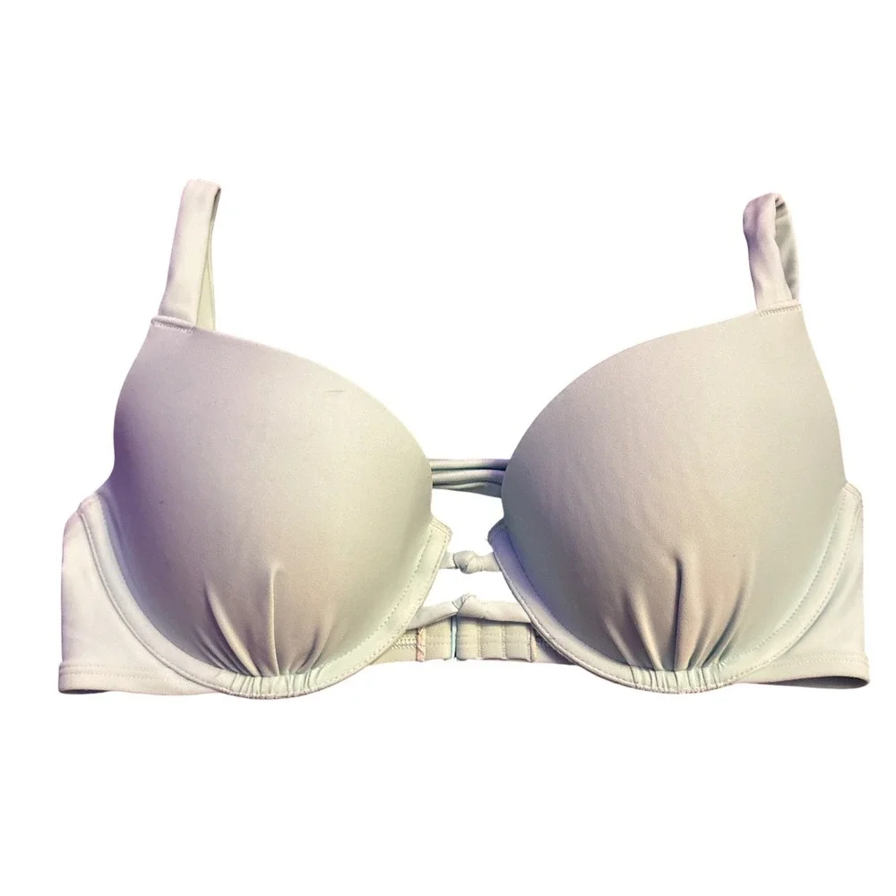 Aerie Bridget Turquoise Pushup Underwire Bikini Top 34D